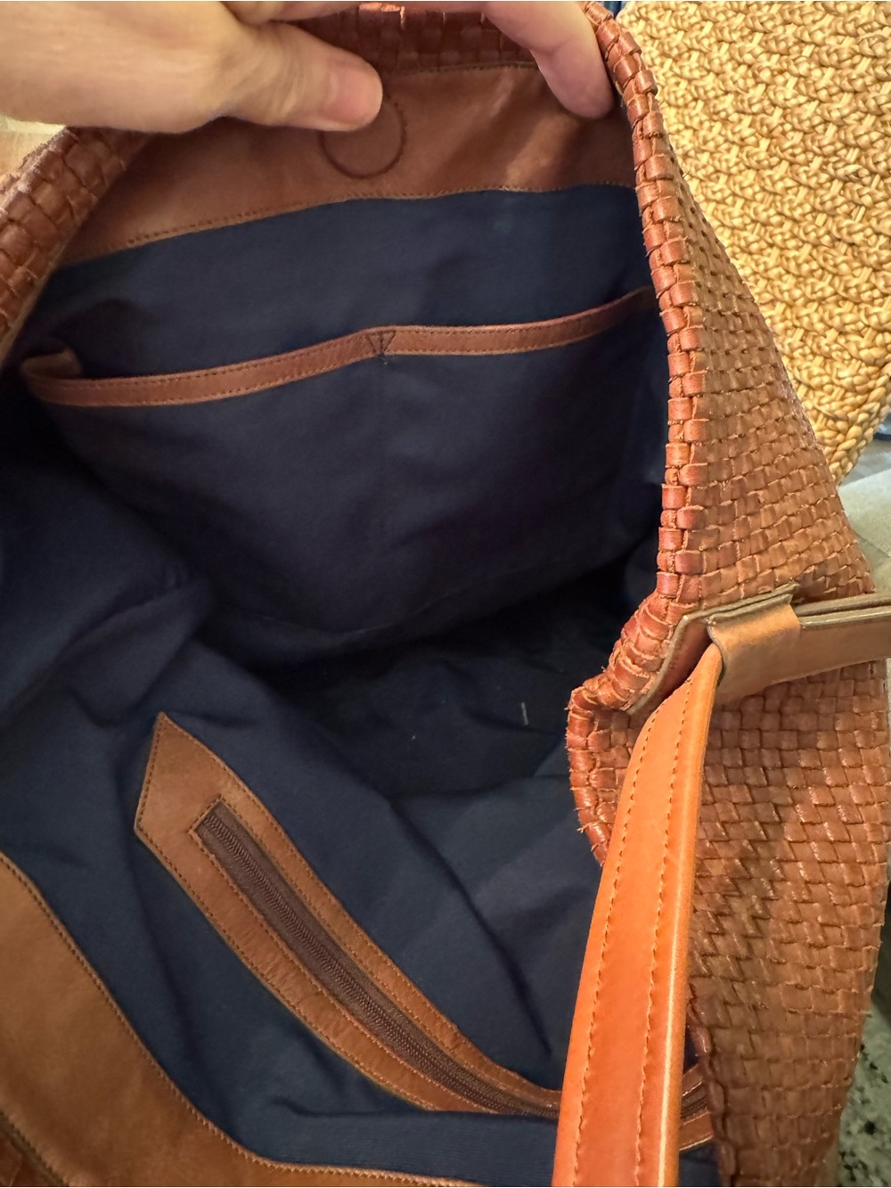 Cole Haan Woven Leather Shoulder Bag in Brown - Picture 9 of 12